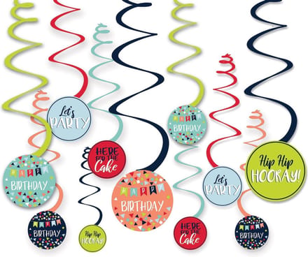 Amscan Swirlslinger A Reason To Celebrate Junior Papier 12 Stuks