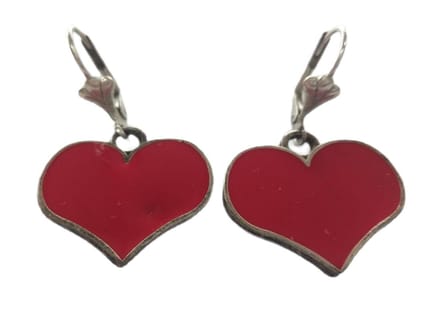 Oorhangers rood hart