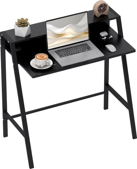 HOMCOM Bureau, computertafel, lade, bureau, werktafel met kabeldoorvoer 836-055