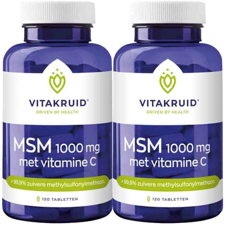 Vitakruid - MMS 1000 mg met Vitamine C - 2 x 120 tabletten - Voordeelverpakking