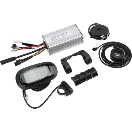 Elektrische Fiets 36V 48V 22A Borstelloze Controller LCD6 Display 130X Duimgas Kit voor 500W Motor gray