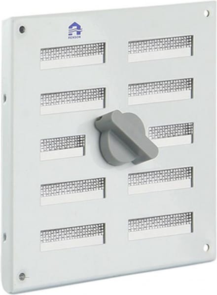Renson afsluitbaar rooster met designknop wit 155 x 155 mm