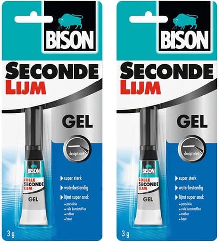Bison® Secondelijm gel 3gr 2 stuks - KD set