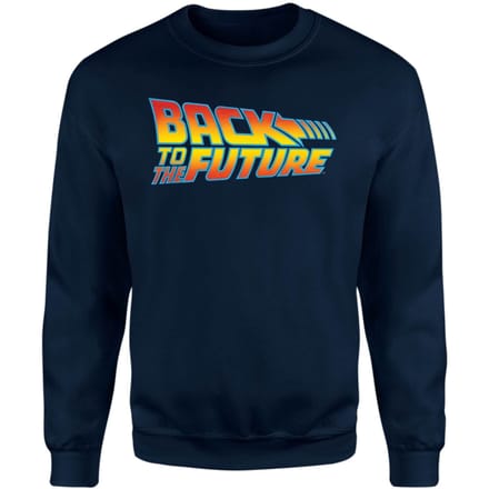 Back To The Future Classic Logo Sweatshirt - Navy - XS