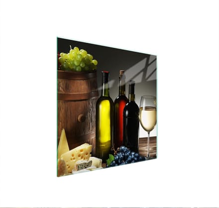 TMK ArtDeko Serie - Glazen Beschermplaat - 50x52cm - Geharde Sering