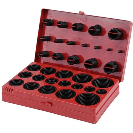 419-delige O-ring assortimentset, afdichtingspakking, universele rubberen O-ringset R01R32 black