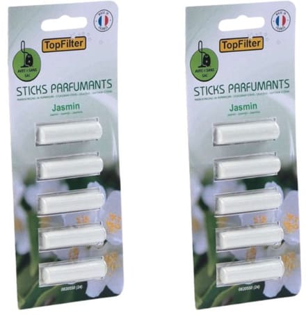 Set van 10 geursticks voor stofzuiger met jasmijn TopFilter