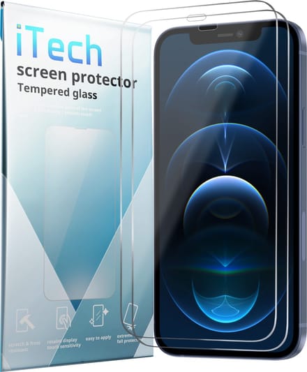 Screenprotector - Geschikt voor iPhone 12 Pro Max Tempered Glass - 2 stuks Extra Sterk – beschermglas