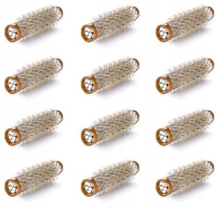 Poniks Metalen Haarrollers met Borstel - Opengewerkt - 10mm 12st
