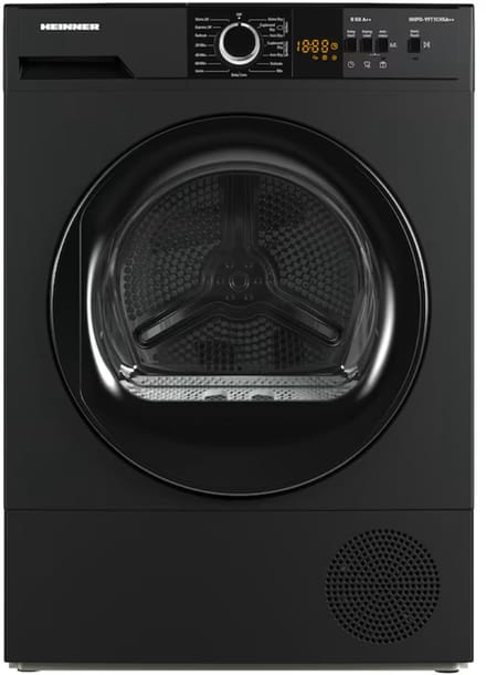 Heinner Wasdroger - Warmtepompdroger - 8 KG - 15 Programma's - LED Display - Trommelverlichting - Antraciet