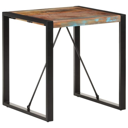 vidaXL - Eettafel - 70x70x75 - cm - massief - gerecycled - hout