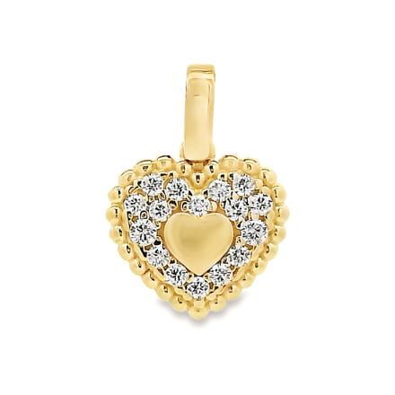 Juwelier Zwartevalk - 14 karaat gouden hart hanger - 14.305