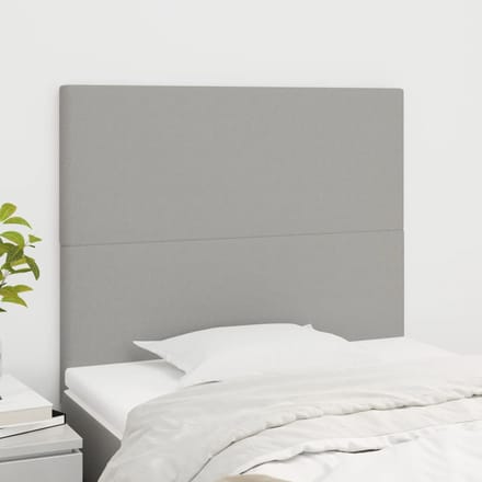 vidaXL - Hoofdbord - lichtgrijs - 100x5x118/128 - cm - stof