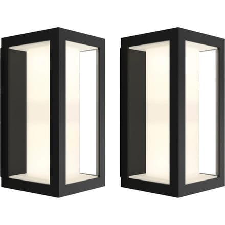 Philips Hue Impress muurlamp White and Color zwart smal duo pack