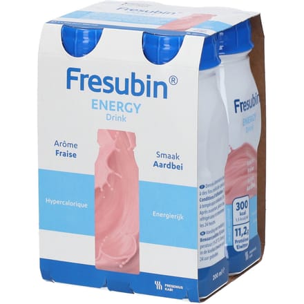 Fresubin Energy Drink Aardbei 4x200 Drinkbare oplossing