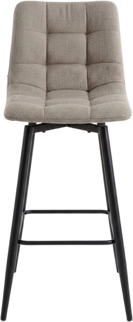 CALICOSY - Set van 2 gestoffeerde krukken in gemêleerde stof H94 cm - SIA