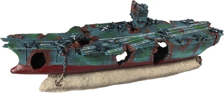 Aqua Della - Aquariumdecoratie - Vissen - Vliegdekschip 68x17,5x25cm - 1st