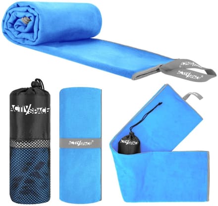 Activ Space - Sporthanddoek - Ręcznik Szybkoschnący - 180x90cm - Blauw