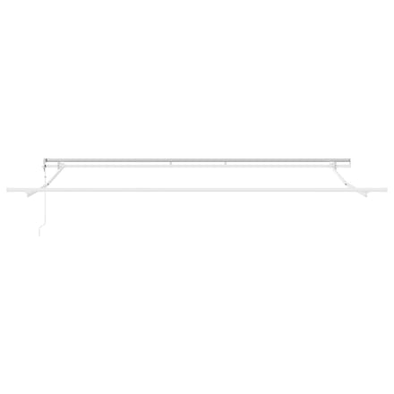vidaXL - Uitschuifbare - luifel - Wit - 400 - × - 300 - cm - Stof - en - Aluminium