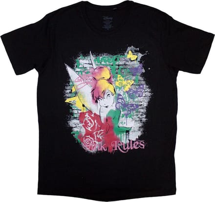 Tinker Bell - Tink Rules Heren T-shirt - S - Zwart
