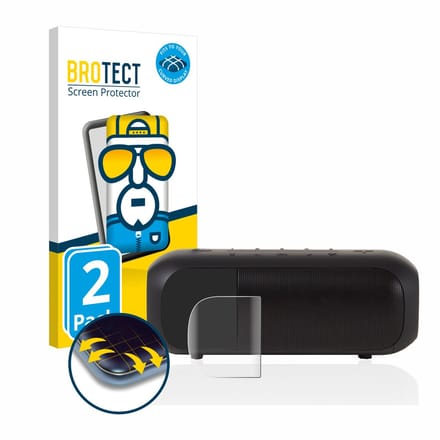 BROTECT - Screenprotector voor JBL Tuner 2 - Folie Beschermfolie transparant volledig dekking - 2 Stuks