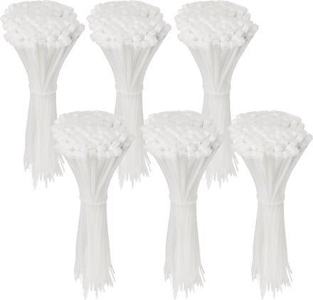 Polyamide kabelbinders, tie rips, witte kabelbinders, 250x3,6 mm / 600 stuks