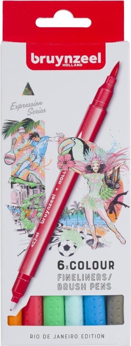 Bruynzeel Expression Fineliner / Brushpen set - Rio de Janei
