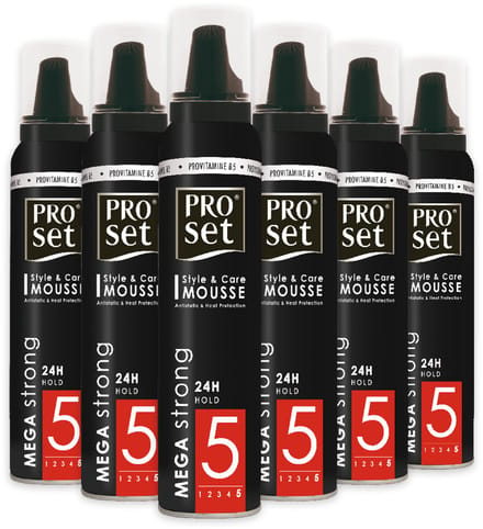 Proset Haarmousse Mega Strong - 6x 250ml - Voordeelverpakking