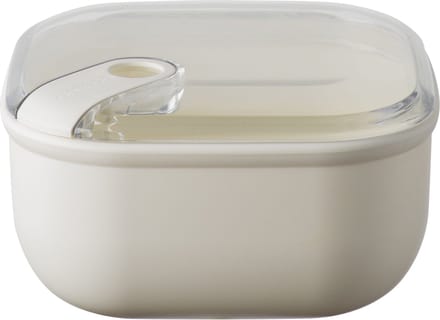 Omada - Pull Box Lunchbox Vierkant Laag 1 liter - Polypropyleen - Beige -