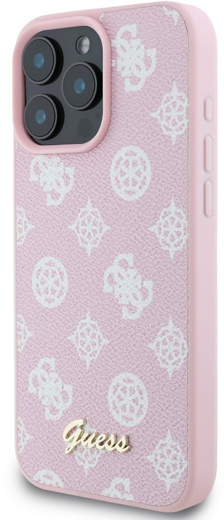 MagSafe hoesje voor Apple iPhone 16 Pro Max, Guess, Peony Script, Roze