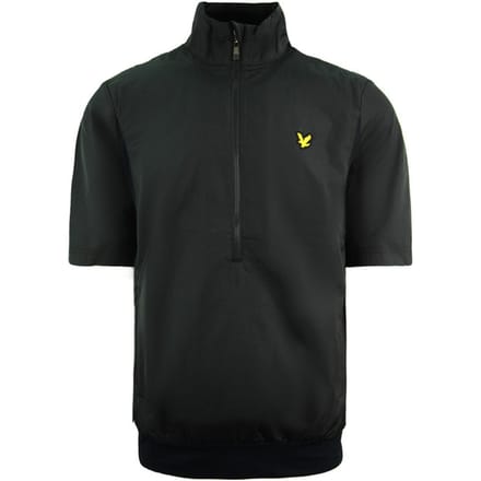 Lyle & Scott Dolar Golf Jacket 1/2 Zip Up Short Sleeve Black Heren Track Top JK1241G 572