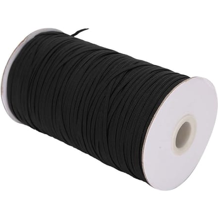 200 Yards Rol Gezichtsscherm Kleding Platte Elastische Band Koord Manchet Elastische Band Touw Zwart white
