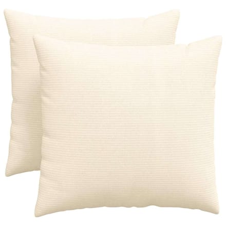 vidaXL - Zitkussens - 2 - pcs - Crème - 50 - x - 50 - cm - Corduroy - stof