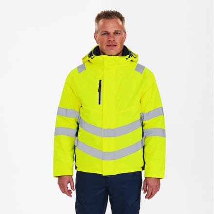 Engel Safety winterjack 1946-930 - Hi-vis Yellow / Blue Ink - M