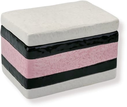Housevitamin - Opbergpot - Engelse Drop - Roze/Wit - Dolomite - 9x6x7cm