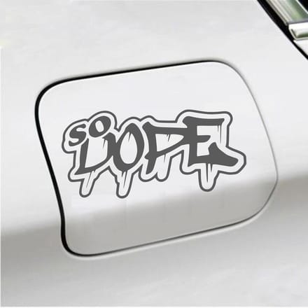 Bumpersticker - So Dope - 8,2 X 15 - Antraciet