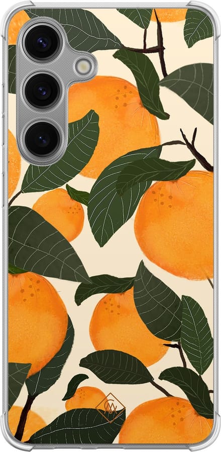 Casimoda® hoesje - Geschikt voor Samsung Galaxy S24 Plus - Oranges - Shockproof case - Extra sterk - TPU/polycarbonaat - Multi, Transparant