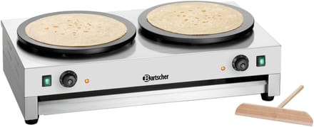 Bartscher Crêpe-bakplaat 2CP400 - 2x Ø40cm - 2x 230V - 860x510x245mm