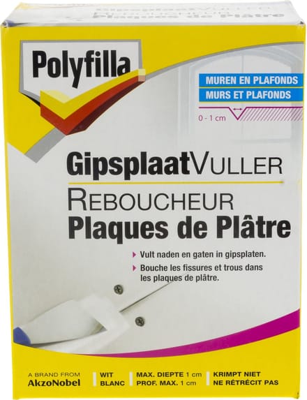 Polyfilla - Gipsplaatvuller (Poeder) - Wit - 750 G