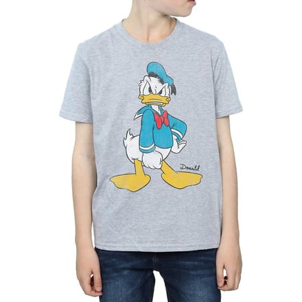 Disney Jongens Boos Donald Duck T-Shirt (Sportgrijs)