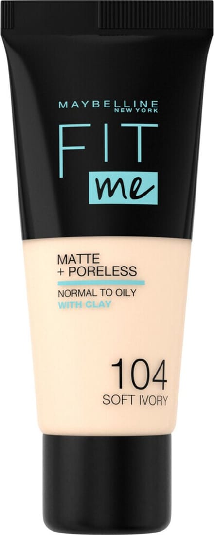 3x Maybelline Fit Me Matte + Poreless Foundation 104 Soft Ivory