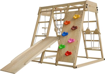Maxi speeltoestel voor kinderen - Met glijbaan - Naturel speeltoestel