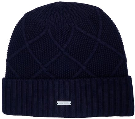 Stone Valley Navy Gebreide Muts van Australische Wol