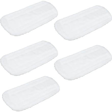 Lot de 5 tampons de nettoyage réutilisables en microfibre pour balai Secura EM‑516 white