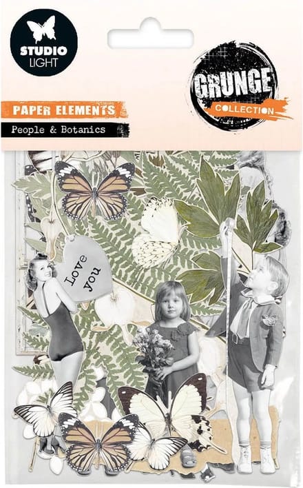 Studio Light Paper elements People & botanics Grunge Coll. nr.09 SL-GR-PE09 105x170x5mm (03-24)