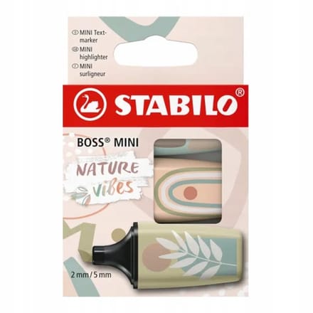STABILO BOSS MINI - Markeerstift - NATUREvibes - Etui Met 3 Kleuren