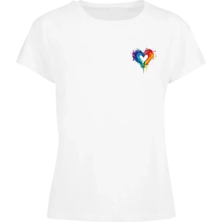 Dames-T-shirt Merchcode Pride Splash