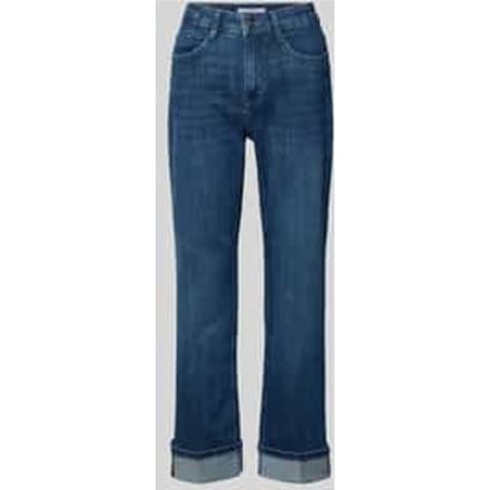Straight fit Jeans van Katoenmix model 'LAURA TURN UP'