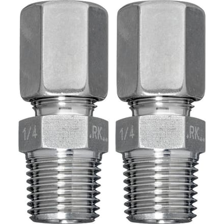 Pijpconnector roestvrij staalpijp 8 mm tot G 1/4'' buitendraad [2 stuks]