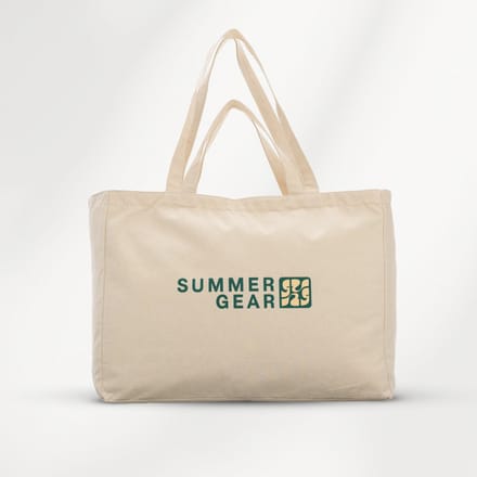 Strandtas groot XL met Rits - volledig afsluitbaar - Naturel - badtas
